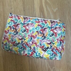 Lingua Franca pouch cosmetic makeup bag